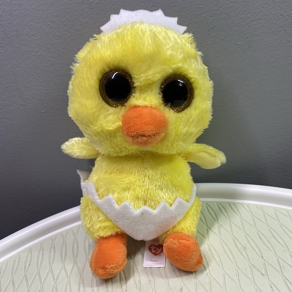 TY BEANIE BOO PEETIE THE YELLOW CHICK 15CM BRAND NEW WITH TAGS EASTER BOOS‎